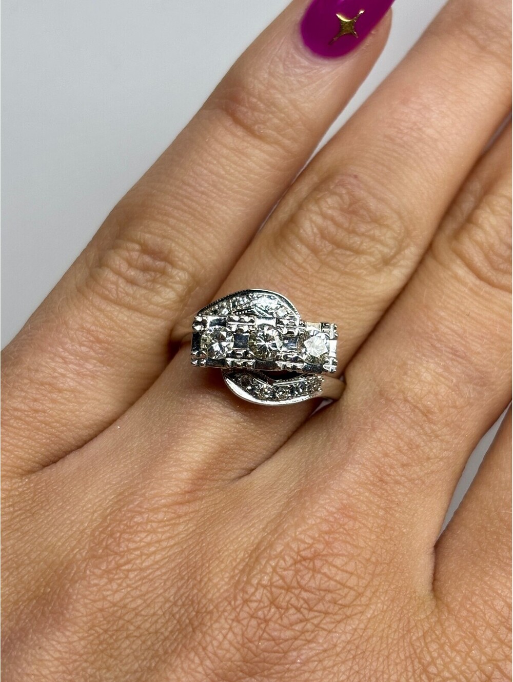14k White Gold Diamond Ring